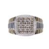 14ct Yellow And White Gold Diamond Signet Ring