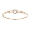 9ct Yellow Gold 0.05ct Diamond Heart Bangle