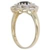 9ct Yellow Gold 0.02ct Diamond and Sapphire Cluster Ring
