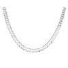 Silver Flat Curb Chain 24" By Icesia Gents