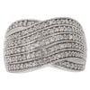 18ct White Gold 0.50ct Brilliant Cut Diamond Five Row Fancy Ring