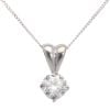 18ct White Gold 0.50ct Diamond Solitaire Pendant and Chain 18"