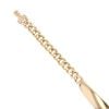 14ct Yellow Gold Monaco Classic Girl Pave Lock ID Bracelet 5.5"