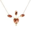 9ct Yellow Gold Agate Heart Pendant And Chain 18"