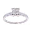 9ct White Gold 0.30ct Diamond Princess Cluster Ring