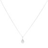 9ct White Gold 0.20ct Diamond Cluster Pendant and Chain 16"