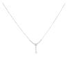 9ct White Gold Cubic Zirconia Cluster Pendant And Chain 18"