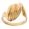 18ct Yellow Gold Abstract Patterned Wave Ring