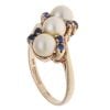 9ct Yellow Gold Sapphire And Pearl Ring