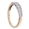 9ct Yellow And White Gold 0.25ct Brilliant Cut Diamond Half Eternity Ring