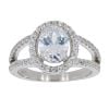 Silver Cubic Zirconia Oval Ring by Icesia