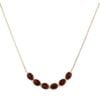 14ct Yellow Gold Garnet Necklace 18"