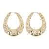 9ct Yellow Gold Scale Creole Earrings
