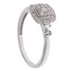 9ct White Gold 0.27ct Brilliant Cut Diamond Cluster Ring