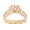 18ct Yellow Gold 0.17ct Brilliant Cut Diamond Fancy Ring