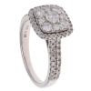 18ct White Gold 0.86ct Diamond Cluster Ring