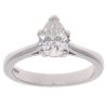Platinum 1.25ct Pear Cut Diamond Solitaire Ring