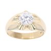 9ct Yellow Gold Cubic Zirconia Signet Ring