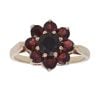 9ct Yellow Gold Garnet Cluster Ring