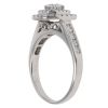 18ct White Gold 0.70ct Brilliant Cut Diamond Cluster Ring