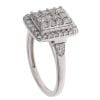 9ct White Gold 0.70ct Brilliant Cut Diamond Cluster Ring