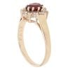 9ct Yellow Gold Garnet And Cubic Zirconia Cluster Ring