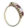 9ct Yellow Gold Cubic Zirconia And Garnet Ring