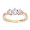 18ct Yellow Gold 0.50ct Diamond Trilogy Ring