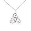 9ct White Gold Tribal Pendant and Chain 20"