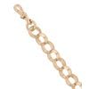 9ct Yellow Gold Plain and Patterned Belcher Bracelet 9"