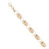 9ct Yellow Gold Hearts Bracelet 7"