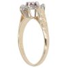 9ct Yellow Gold Cubic Zirconia and Ruby Cluster Ring