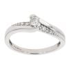 9ct White Gold 0.17ct Twist Diamond Solitaire Ring