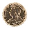 9ct Yellow Gold 1900 Victoria Full Sovereign Coin Ring