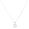 Silver Personalised Block Cubic Zirconia Initial Pendant and Chain