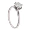 18ct White Gold Single Stone Moissanite Ring
