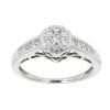 18ct White Gold 0.50ct Diamond Cluster Ring