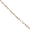9ct Yellow, White And Rose Gold Celtic Chain 18"