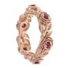 14ct Rose Gold Ruby Flower Ring