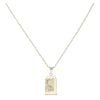 9ct Yellow Gold Patterned Pendant And Belcher Chain 26"
