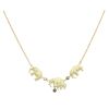 18ct Yellow Gold Multi Gemstone Elephant Twist Necklace 18"