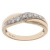 9ct Yellow Gold 0.25ct Brilliant Cut Diamond Crossover Ring