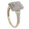 9ct Yellow Gold 0.63ct Brilliant Cut Diamond Cluster Ring