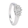 9ct White Gold Diamond Cluster Ring by Anya Belle