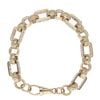 9ct Yellow Gold Cubic Zirconia Belcher Bracelet 8.5"