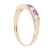 9ct Yellow Gold Ruby And Cubic Zirconia Half Eternity Ring