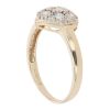 9ct Yellow Gold Cubic Zirconia Heart Cluster Ring