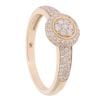 9ct Yellow Gold 0.47ct Diamond Cluster Ring by Anya Belle