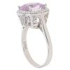 18ct White Gold 1.00ct Diamond And Pink Kunzite Cluster Ring