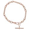 9ct Rose Gold T-Bar Fancy Bracelet 8"